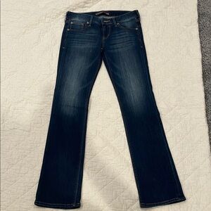 Express Blue Barely Boot Cut low rise Jeans Classic Denim